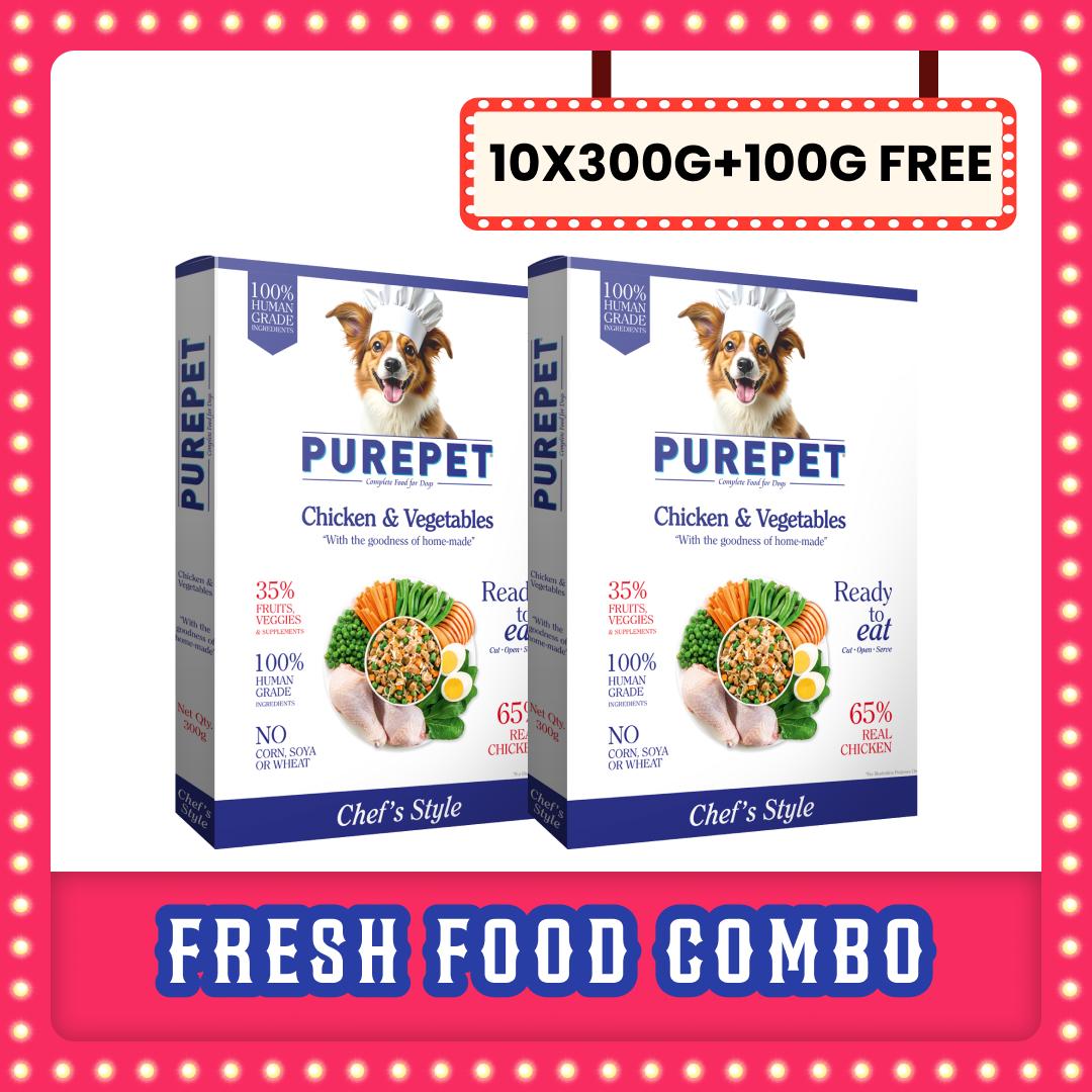 Purepet Chicken and Vegetable Biryani Fresh Food For Dogs Dogs-Fresh Food Purepet 10x300g+100g Fresh Food Free