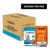 Purepet Real Chicken & Chicken Liver in Gravy Cat Wet Food Cats-Wet Food Purepet 60x50g+75g Treat Free