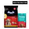Drools Chicken and Egg Puppy Dog Dry Food Dogs- Dry Food Drools 20kg+75g Treat Free
