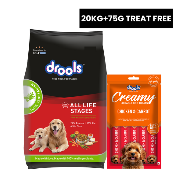 Drools 100% Vegetarian Puppy and Adult Dog Veg Dry Food (All Life Stages)