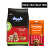 Drools 100% Vegetarian Puppy and Adult Dog Veg Dry Food (All Life Stages) Dogs- Dry Food Drools 20kg+75g Treat Free