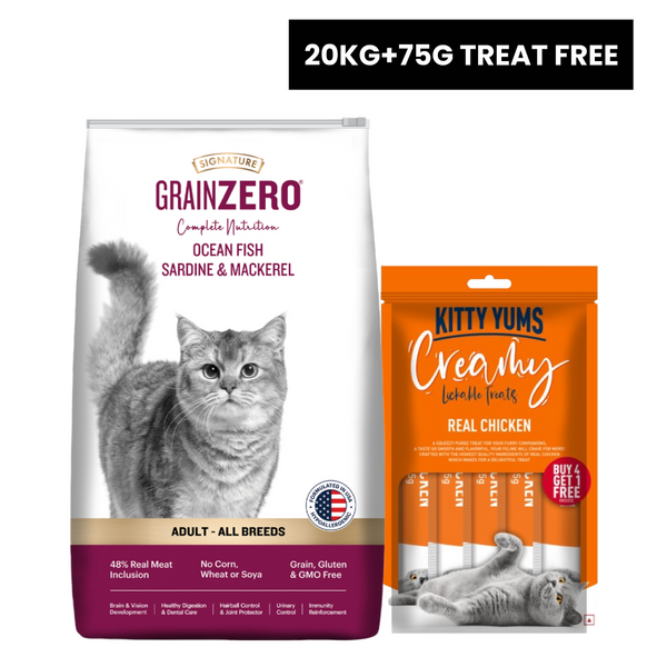 Signature Grain Zero Ocean Fish, Sardine and Mackerel Adult Cat Dry Food