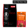 Drools Focus Super Premium Puppy Dog Dry Food | Corn & Wheat Free Formula Dogs- Dry Food Drools Focus 13kg+75g Treat Free