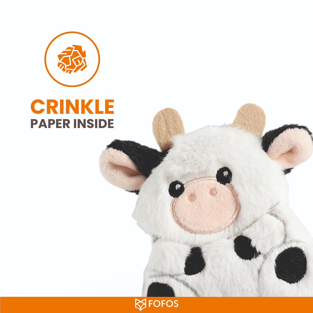 Barkbutler x Fofos Floppy Crinkle Cow Catnip Toy for Cats Cats-Toys Barkbutler