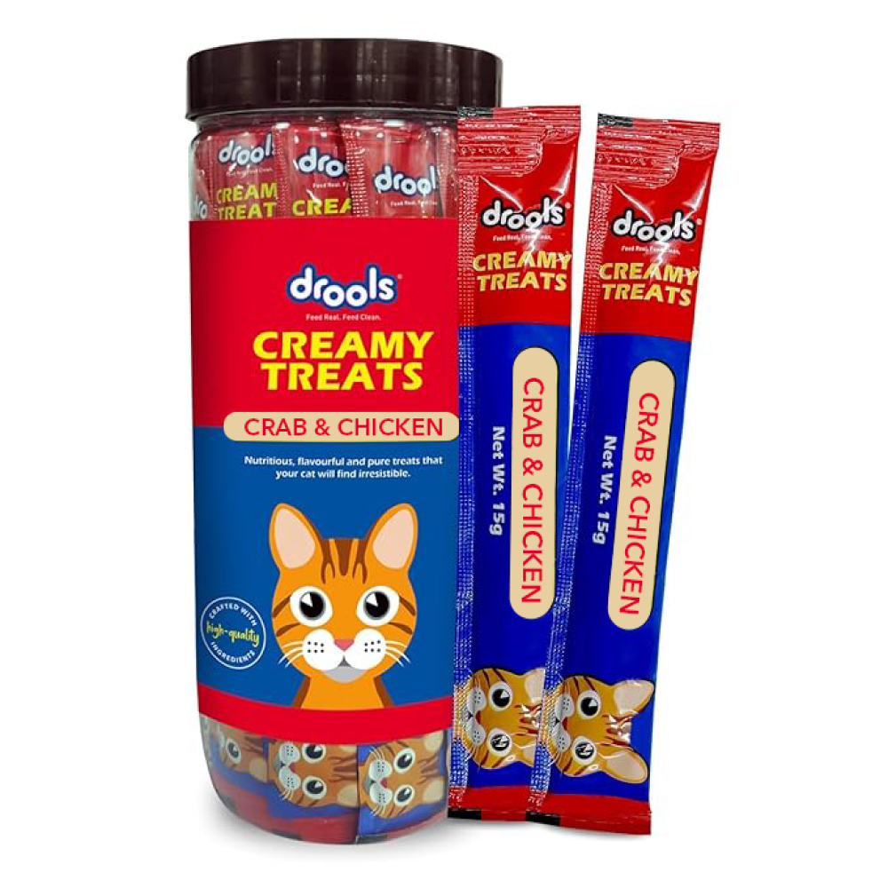 Drools Crab & Chicken Creamy Cat Treats Cats-Treats & Others Drools 375g(25pcs)