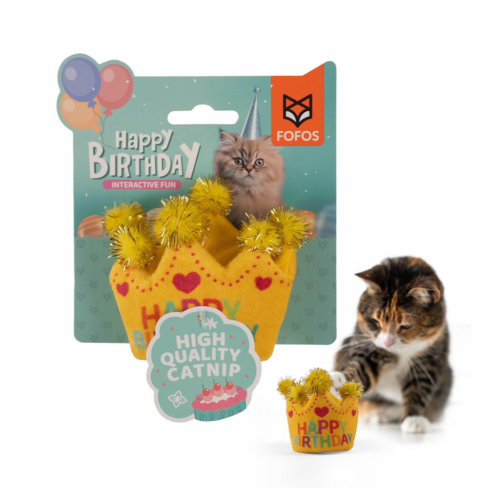 Barkbutler x Fofos Birthday Crown Catnip Toy for Cats Cats-Toys Barkbutler 9x7.5cm