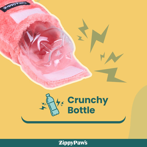 Zippy Paws Happy Hour Rose Crusherz Plush Toy for Dogs