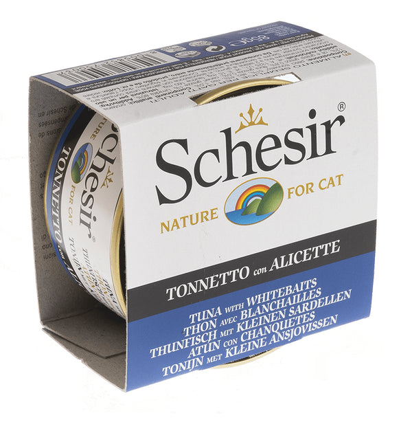 Schesir Tuna In Jelly with Whitebaits Adult Cat Wet Food