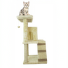Skatrs Fur Fabric Ladder Jute Rope Scratching Post Cat tree for Cats and Kittens (Beige) Cats-Toys Skatrs 40x19x19in