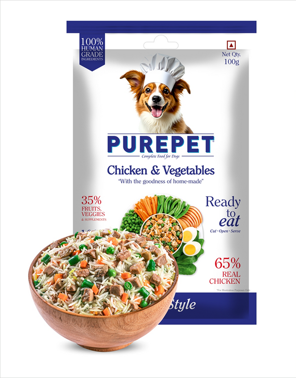 Purepet Chicken and Vegetable Biryani Fresh Food For Dogs