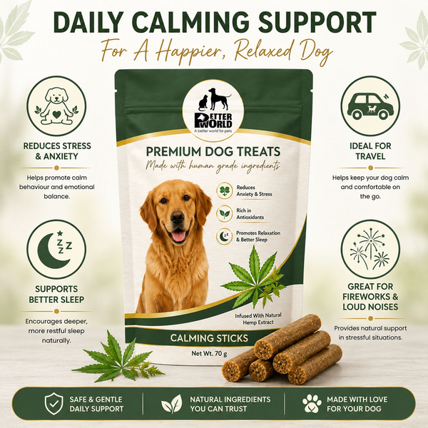 Petter World Calming Sticks with Hemp Oil Dog Treats