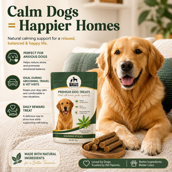 Petter World Calming Sticks with Hemp Oil Dog Treats