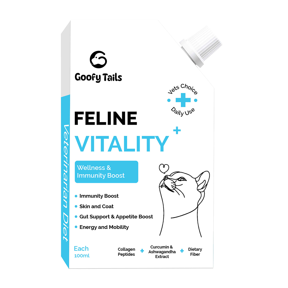 Goofy Tails Chicken Flavoured Feline Vitality + Wellness & Immunity Booster Supplement for Cats Cats-supplements Goofy Tails 100ml