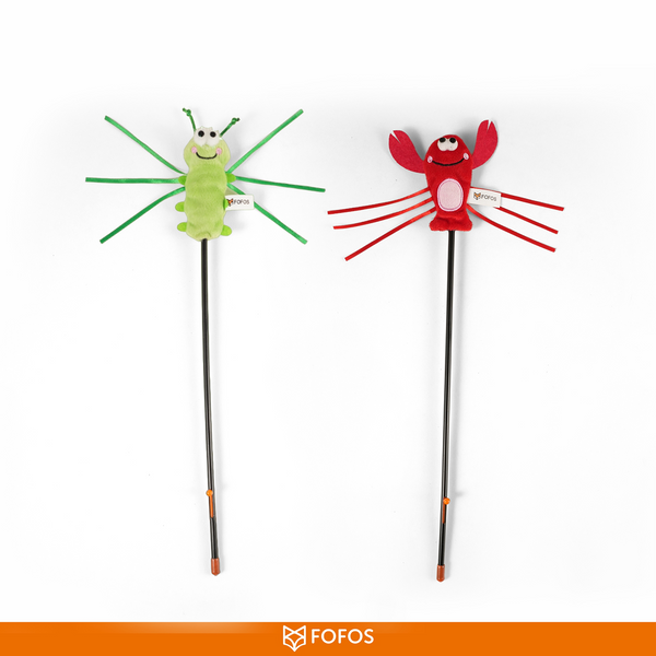 Barkbutler x Fofos Wand Moving Lobster Teaser Toy for Cats