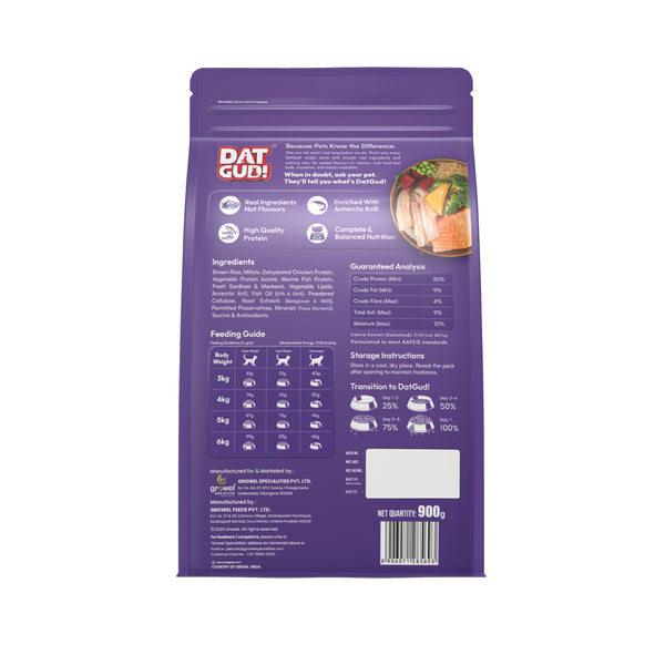 DatGud Chicken & Wild Fish Adult Cat Dry Food
