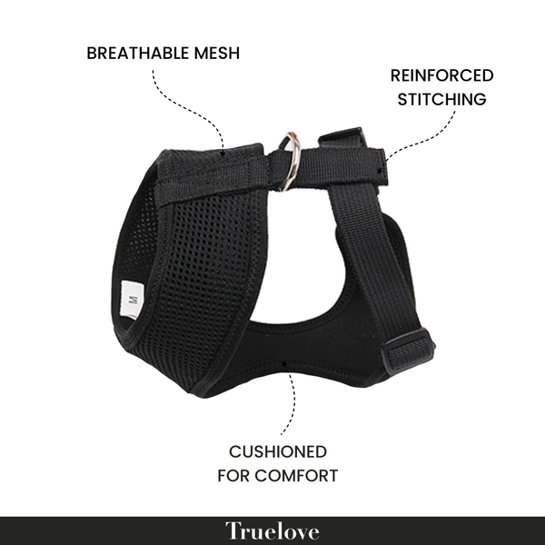 Truelove Harness for Cats and Small Dogs (Black)