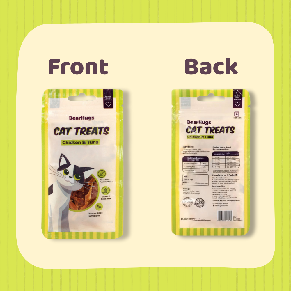 BearHugs Chicken & Tuna Non Veg Cat Treats Cats-Treats & Others BearHugs