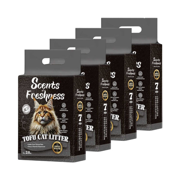 Scents of Freshness Premium Tofu Cat Litter for Cats (Charcoal)