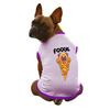 Cheeku Foodie Graphic Cotton T Shirt for Dogs and Cats (Lavender) Both-Clothing & Accessories Cheeku Dropship XXS