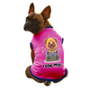 Cheeku I Love Music Graphic Cotton T Shirt for Dogs and Cats (Fuschia) Both-Clothing & Accessories Cheeku Dropship XXL