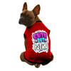 Cheeku Cute But Psycho Graphic Cotton T Shirt for Dogs and Cats (Red)