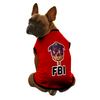 Cheeku FBI Graphic Cotton T Shirt for Dogs and Cats (Red)