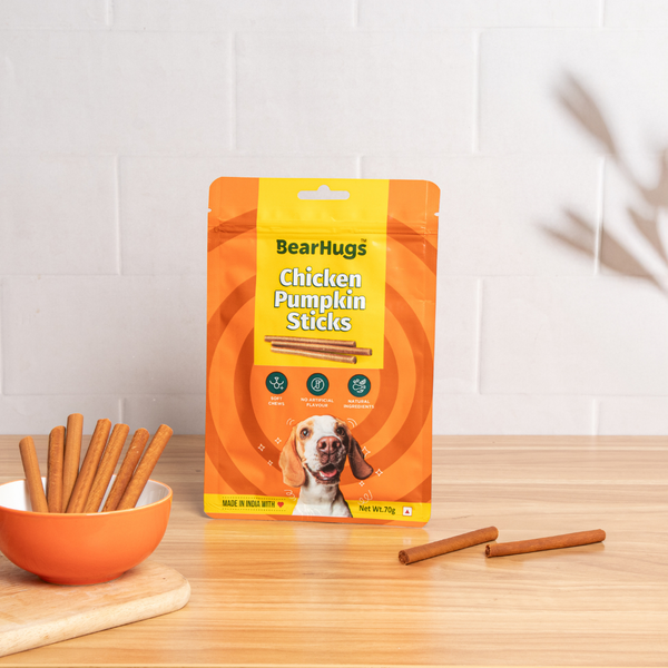 BearHugs Chicken & Pumpkin Soft & Chewy Sticks Dog Treats