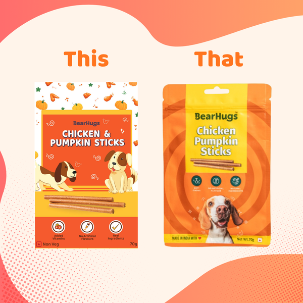 BearHugs Chicken & Pumpkin Soft & Chewy Sticks Dog Treats