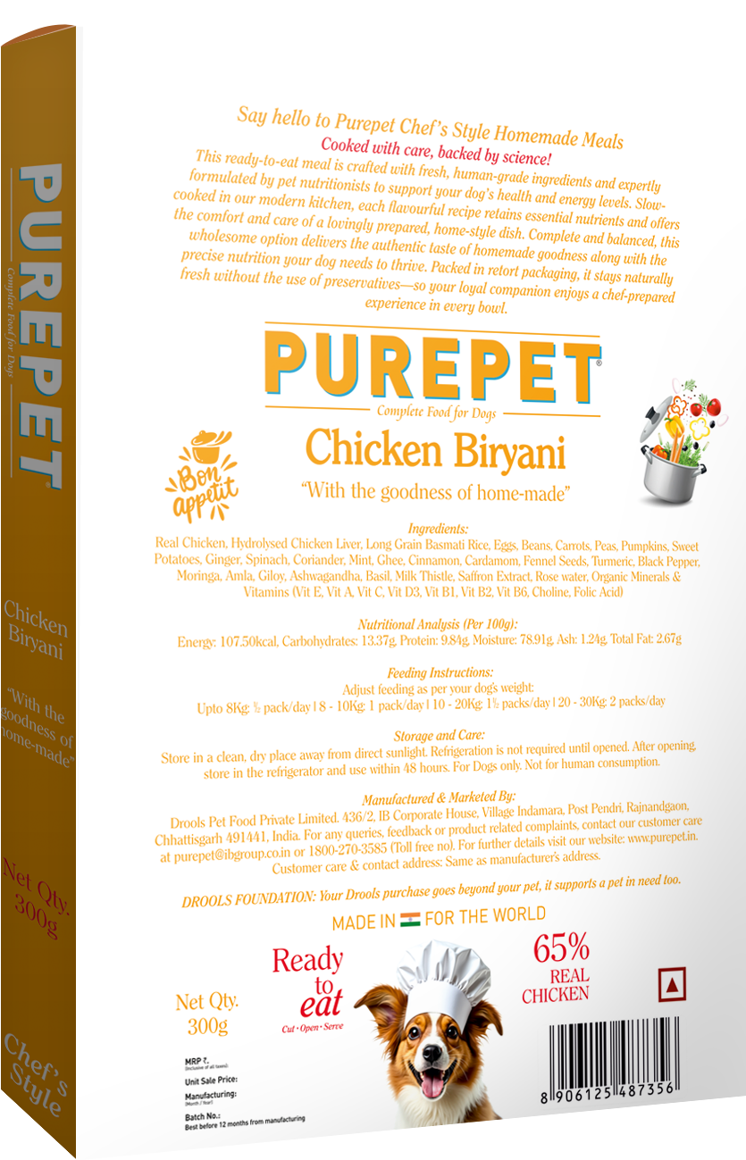 Purepet Chicken Biryani Fresh Food For Dogs Sample Purepet