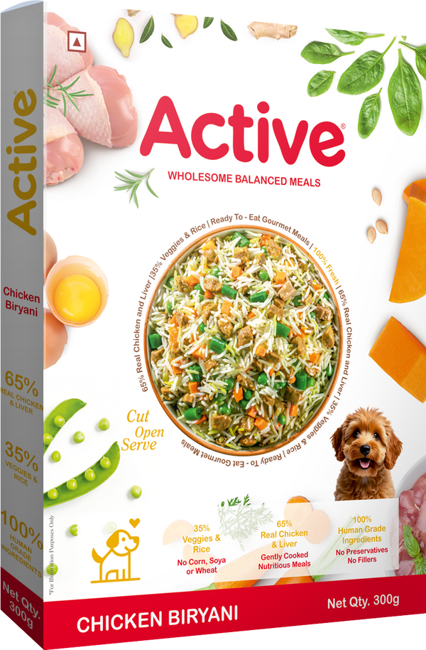 Active Chicken Biryani Fresh Food for Dogs (Buy 1 Get 1)