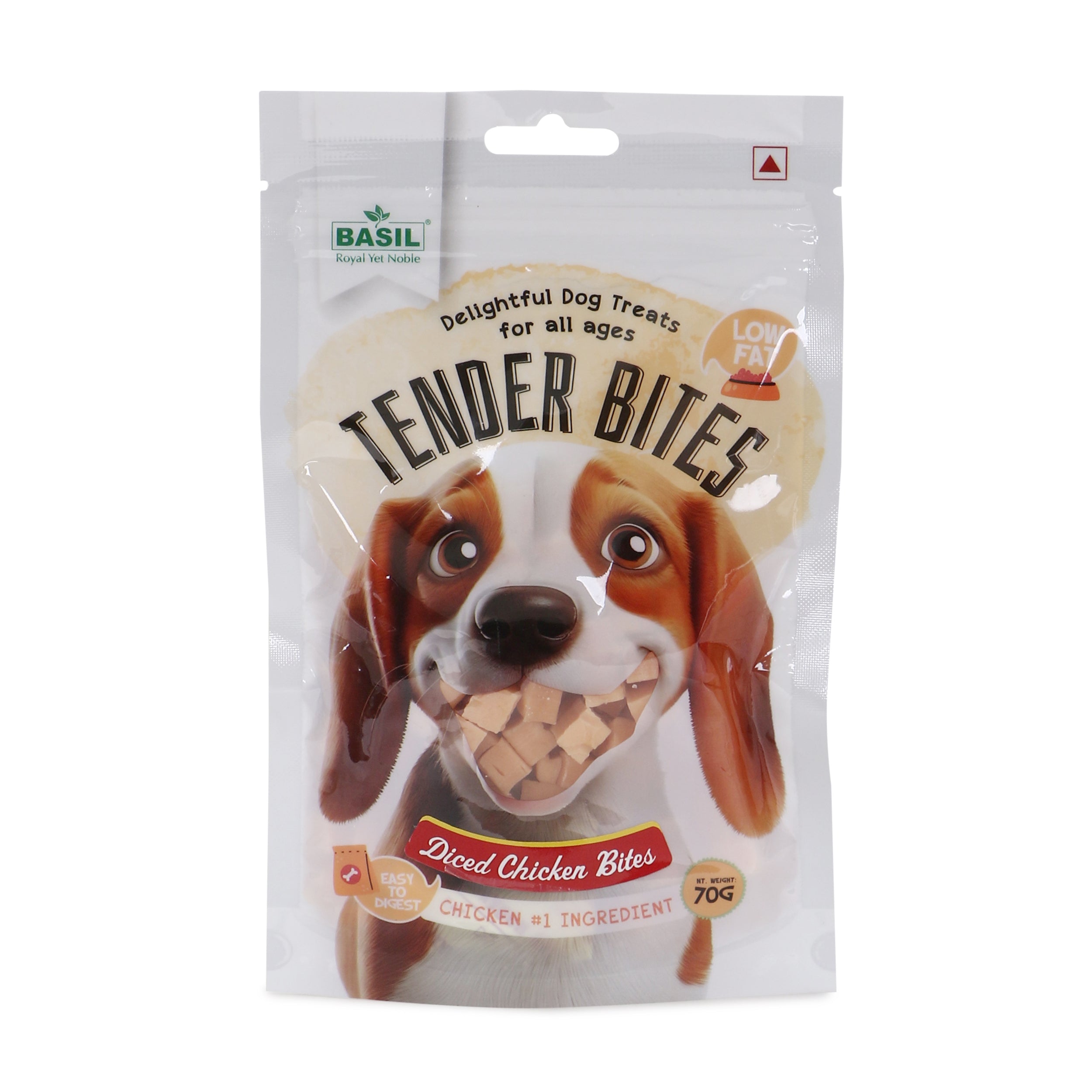 Basil Tender Diced Chicken Bites Strips Dog Treats (Limited Stocks) Dog Treats + Others Basil 70g