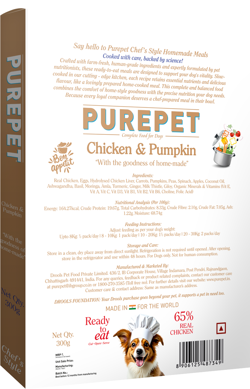 Purepet Chicken and Pumpkin Fresh Food for Dogs Sample Purepet