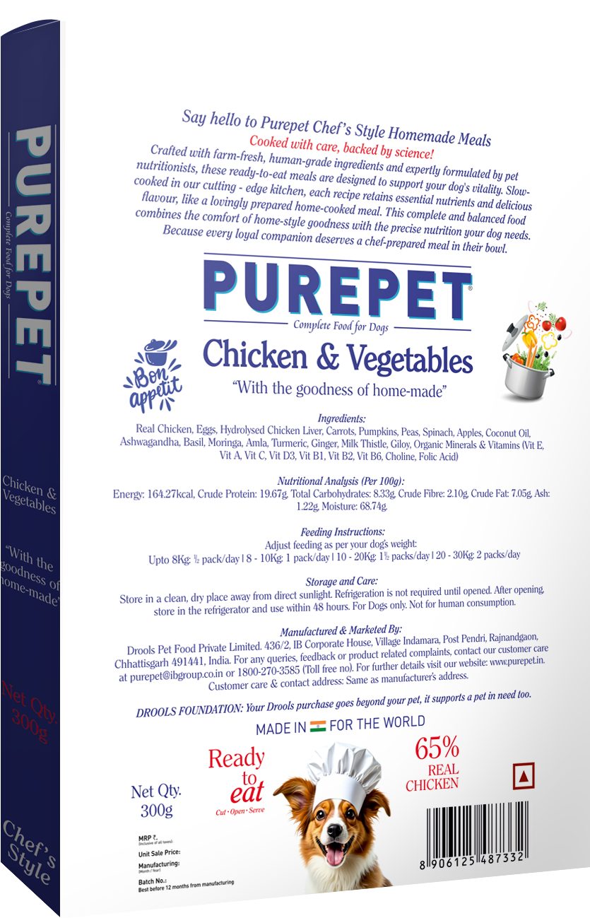 Purepet Chicken and Vegetable Biryani Fresh Food For Dogs Sample Purepet