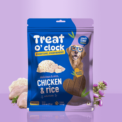 Natural Remedies Treat O'Clock Chicken and Rice Treats for Dogs Dog Treats + Others Natural Remedies 75g