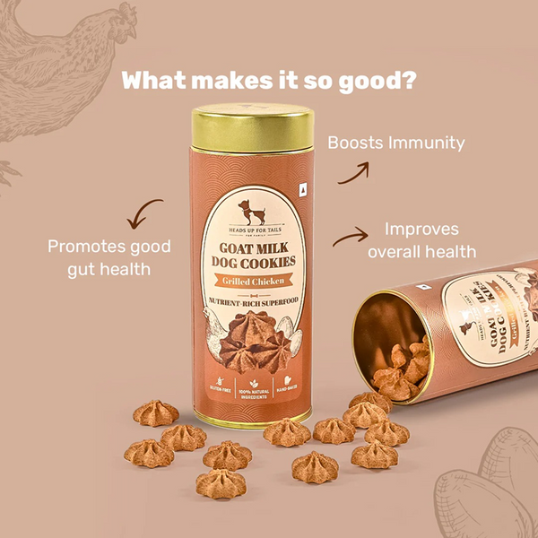 HUFT Gluten Free Goat Milk & Grilled Chicken Cookie Dog Treats