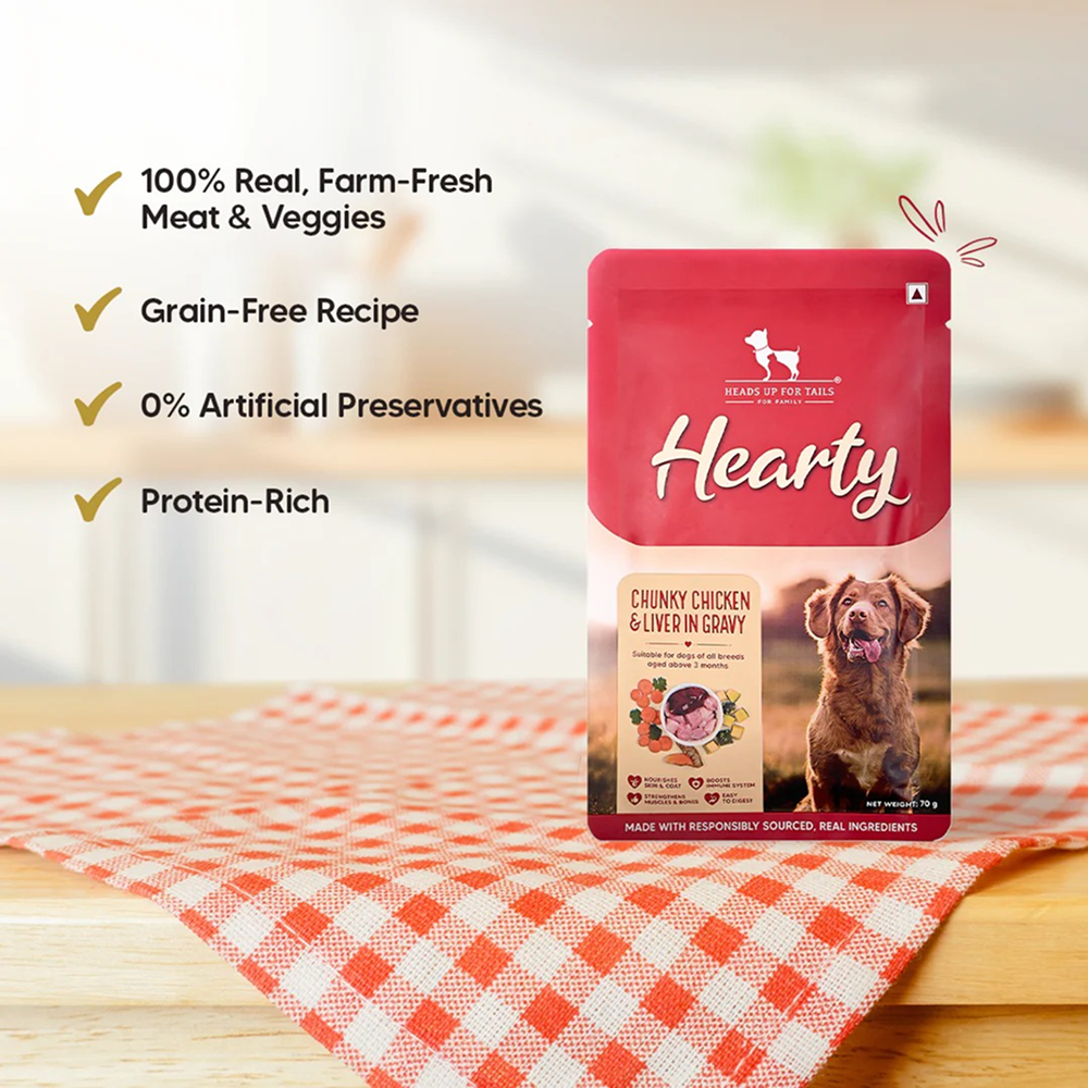 HUFT Hearty Chunky Chicken & Liver In Gravy Dog Wet Food Dogs-Wet Food Heads Up for Tails