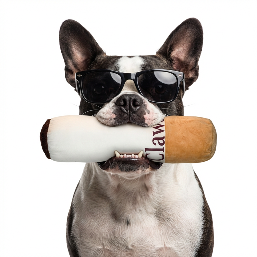 Clawsicc Cigarette Plush Toy For Dogs and Cats