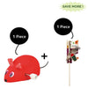Trixie Wind Up Mouse Toy and Fofos Scandi Beetle with Wooden Stick Toy for Cats Combo Cats-Toys Exclusive Combo Pack of 2