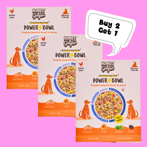 Homiee & Ginger Power Bowl Chicken & Barley Fresh Food for Dogs (Buy 2 Get 1)