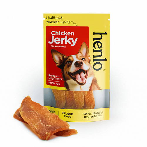 Chip Chops Chicken and Codfish Sandwich and Henlo Chicken Jerky Dog Treats Combo