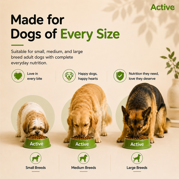 Active All Breed 100% Veg Dog Dry Food (Buy 1 Get 1)