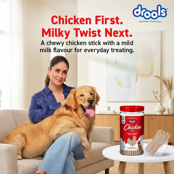 Drools Milk Flavour Chicken Sticks Treat for Dogs