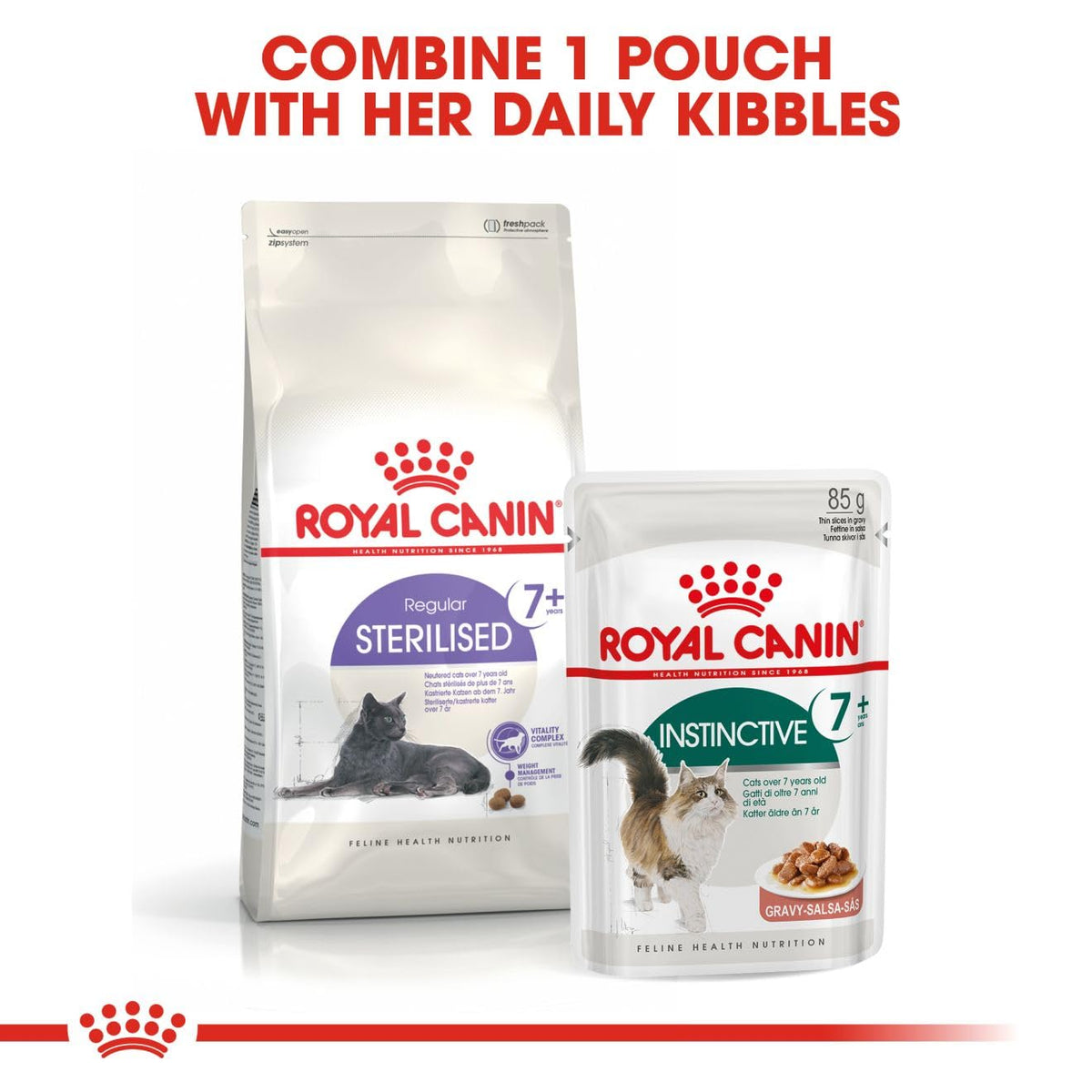 Royal Canin Instinctive 7+ Gravy Cat Wet Food Cats-Wet Food Royal Canin