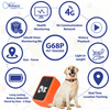 FeTaca Smart 4G GPS Tracker with Lifetime Free Tracking & 1 Year Data SIM Subscription for Dogs and Cats (Orange) Both-Collar, Leashes, harnesses FeTaca Dropship