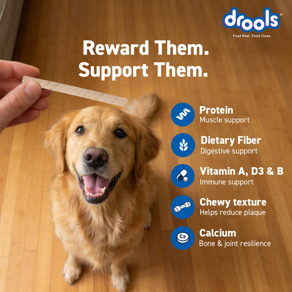 Drools Milk Flavour Chicken Sticks Treat for Dogs