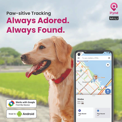Mitag Go Anti Loss Device with Collar for Small Dogs (Blue) | Android Dogs-Collar, Leashes, harnesses Mitag Dropship