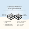 Pawpourri Diamond Shaped Elevated Bowl Diner for Dogs