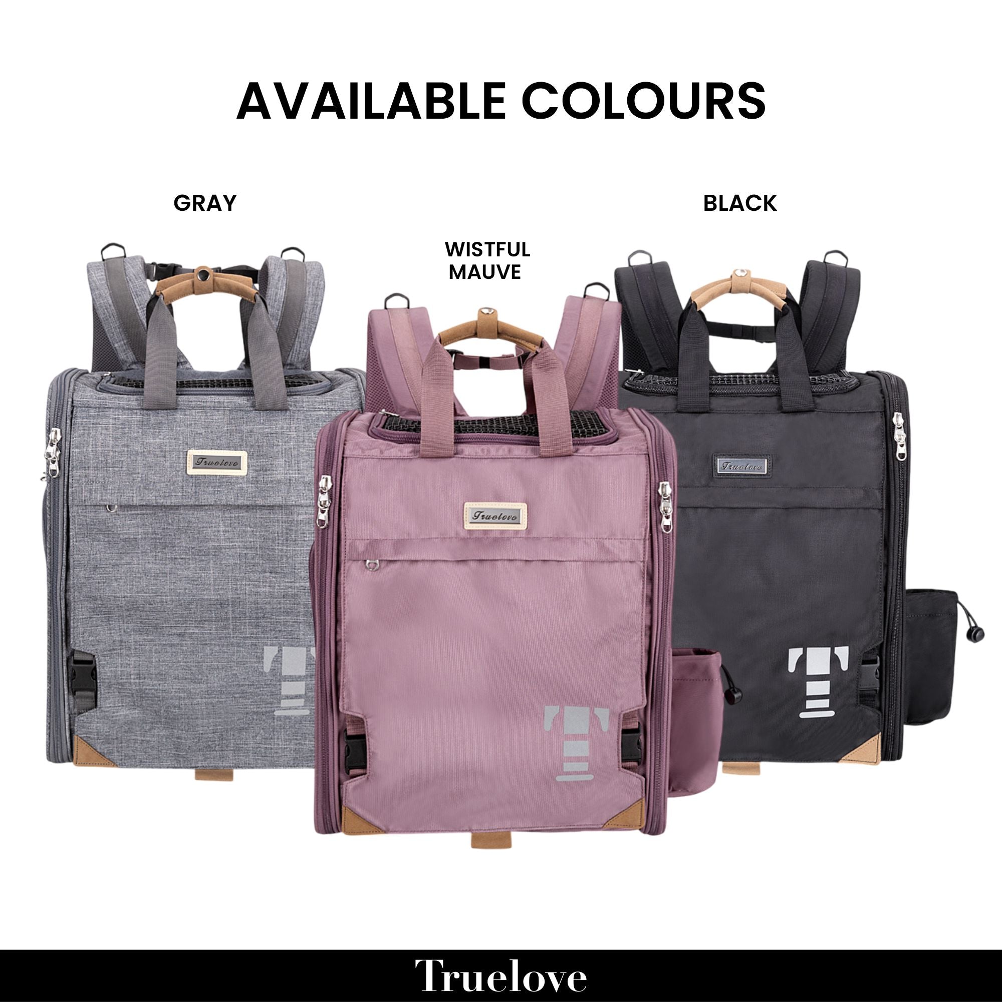 Truelove Airflow Premium Backpack Carrier for Dogs & Cats (Wistful Mauve) Both-Bedding, Mats & Travel Supplies Truelove