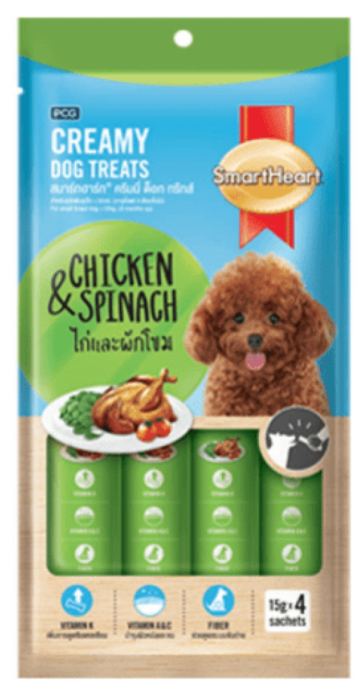 SmartHeart Chicken & Spinach Dog Creamy Treat