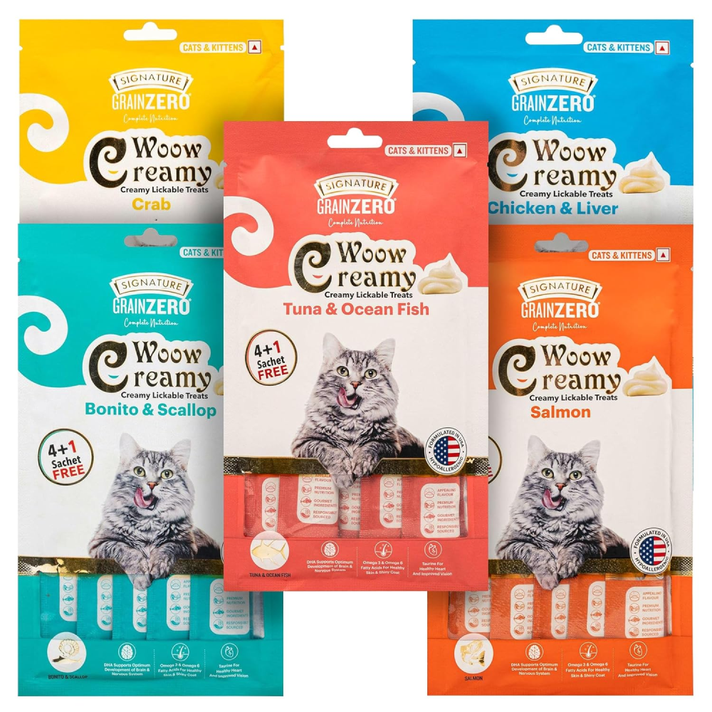 Trixie Premio Fish Chicken Rolls Treats, Signature Grain Zero 5 Flavor Lickable Creamy Cats Treat Combo Exclusive Combo Exclusive Combo